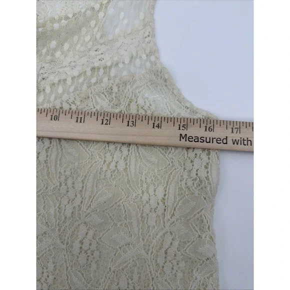 American Eagle Outfitters Women's S Ivory Lace Sleeveless Babydoll Sweetheart - Picture 7 of 8